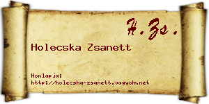 Holecska Zsanett névjegykártya